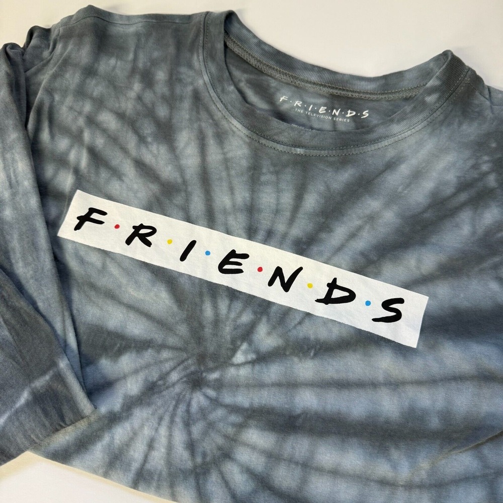 Friends Tie Dye‎ Long Sleeve Women's Crop Tee - Size Small